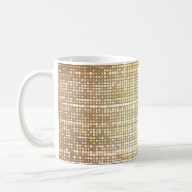 Caneca De Café Luzes de estádio, fundo de néon abstrato. (Esquerda)