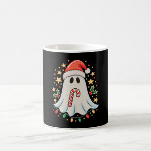 Caneca De Café Luzes de Fantasma Fofas Árvore Bolo Feliz Natal Xm