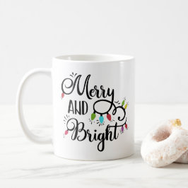 Caneca De Café luzes de feriado alegres e brilhantes