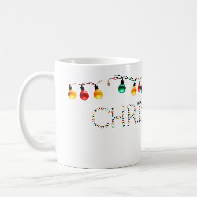 Caneca De Café Luzes de Natal (Esquerda)