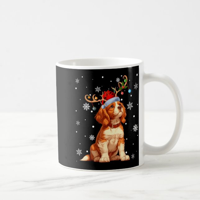 Caneca De Café Luzes de Natal Cavalier King Charles Spaniel Xma (Direita)