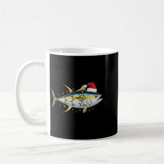 Caneca De Café Luzes de Natal de Atum Festivo Natal Divertido