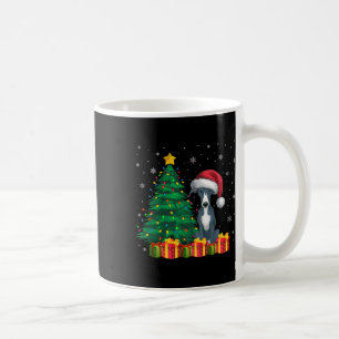 Caneca De Café Luzes de Natal de Greyhound Santa Hat, Itália Feia