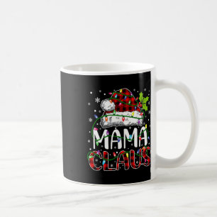 Caneca De Café Luzes de Natal de Mama Claus Correspondendo ao Nat