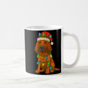 Caneca De Café Luzes de Natal do Bloodhound Amante de Cachorro Pi