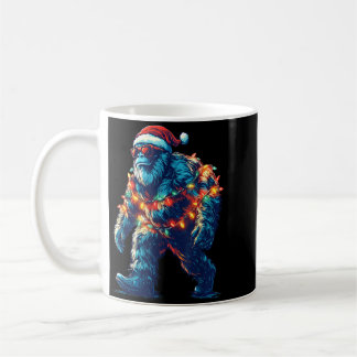 Caneca De Café Luzes de Natal do Papai Noel Pé Grande Natal Sasqu