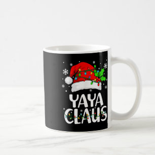 Caneca De Café Luzes de Natal do Papai Noel Yaya Família de Pijam