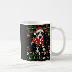 Caneca De Café Luzes de Natal Feias do Papai Noel Tbull Dog Natal