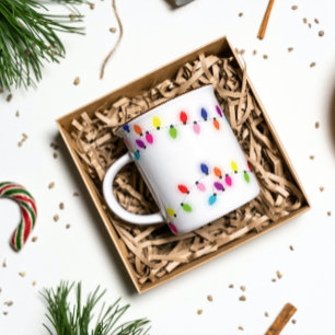 Caneca De Café Luzes de Natal Festivas Mug