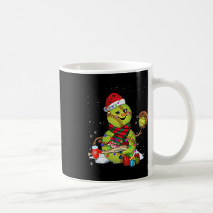 Caneca De Café Luzes de Natal Papai Noel Boneco de Neve Jogando S