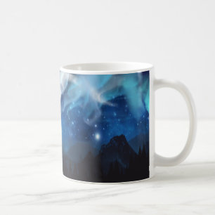 Caneca De Café Luzes de norte, Galáxia, Estrelas Coffee Mug, Taça