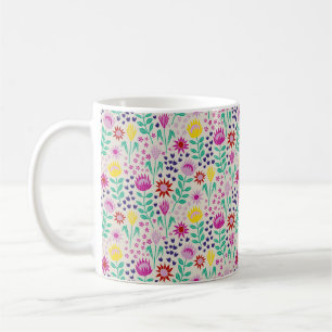 Caneca De Café Luzes de Protea Floral Block Impressão Millefleur