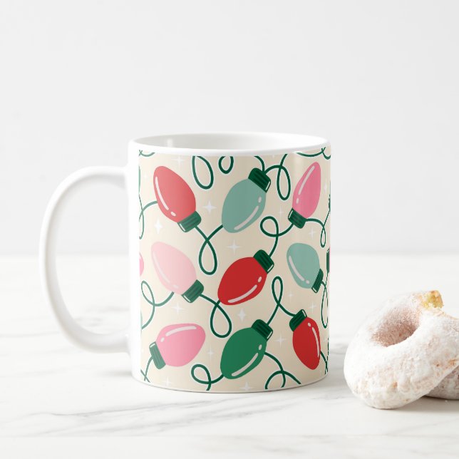 Caneca De Café Luzes Retro Glow (Com Donut)