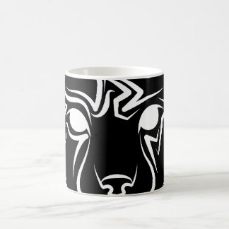 Caneca De Café Lynx Tribal Preto e Branco