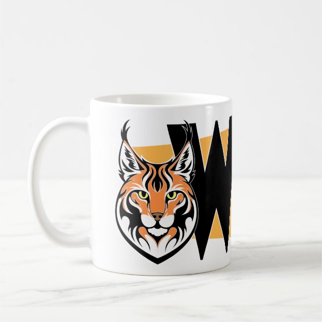 Caneca De Café Lynx - Wild. Cuidado. Observando (Esquerda)