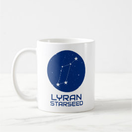 Caneca De Café Lyran StarSeed Mug - Design de constelação de Lyra
