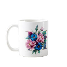 M Café Mug - Design floral para doação