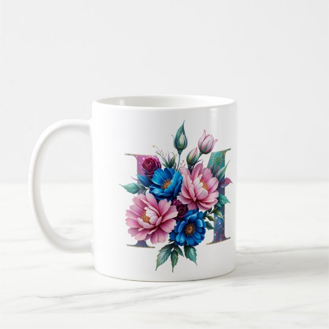 Caneca De Café M Café Mug - Design floral para doação (Esquerda)
