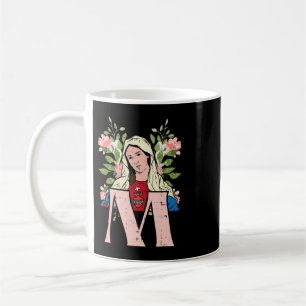 Caneca De Café M Mary Virgin Sagrado Coração Jesus Católico Relig