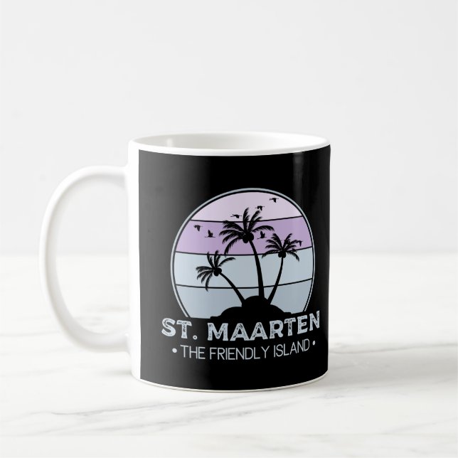 Caneca De Café Maarten, o amigo Retro Ilha Sint Martin (Esquerda)