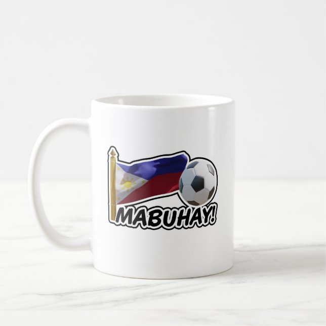Caneca De Café Mabuhay! Grito de Futebol das Filipinas (Esquerda)