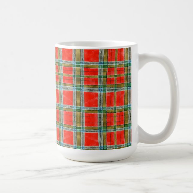Caneca De Café MAC BAIN TARTAN Tall White Mug (Direita)
