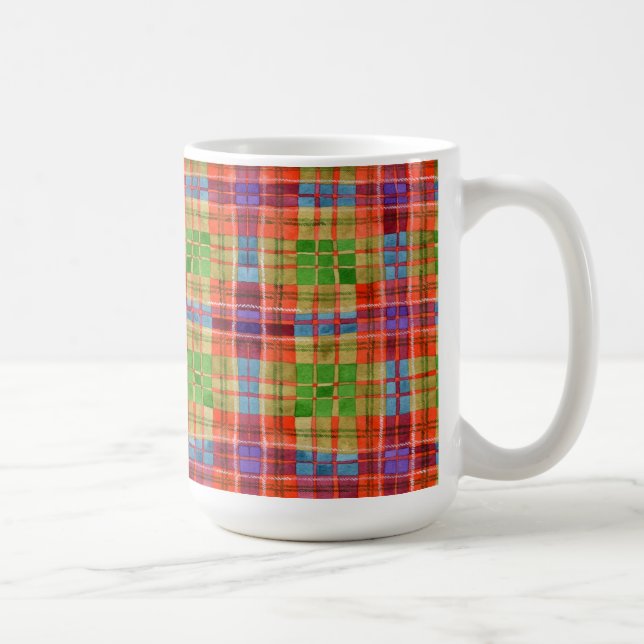 Caneca De Café MAC RAE TARTAN Tall White Mug (Direita)