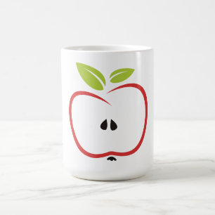 Caneca De Café Maçã com Folhas Mug