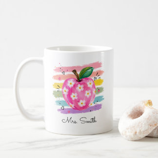Caneca De Café Maca da Margarida Aquarela Personalizada