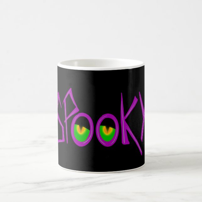 Caneca De Café Maçã de Dia das Bruxas de Olhais Brilhante (Centro)