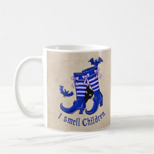 Caneca De Café Maçã de Dia das Bruxas Spooky: Cheira a Criança