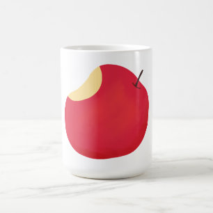Caneca De Café Maçã Vermelha Mordida Fruta Saudável