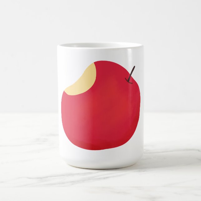 Caneca De Café Maçã Vermelha Mordida Fruta Saudável (Centro)