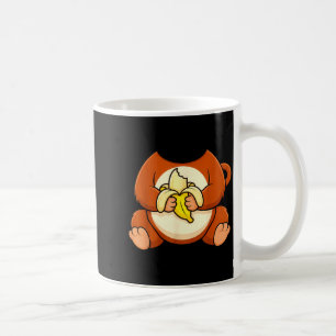 Caneca De Café Macaco Bebê Macaco Marrom Banana Macaco Engraçado