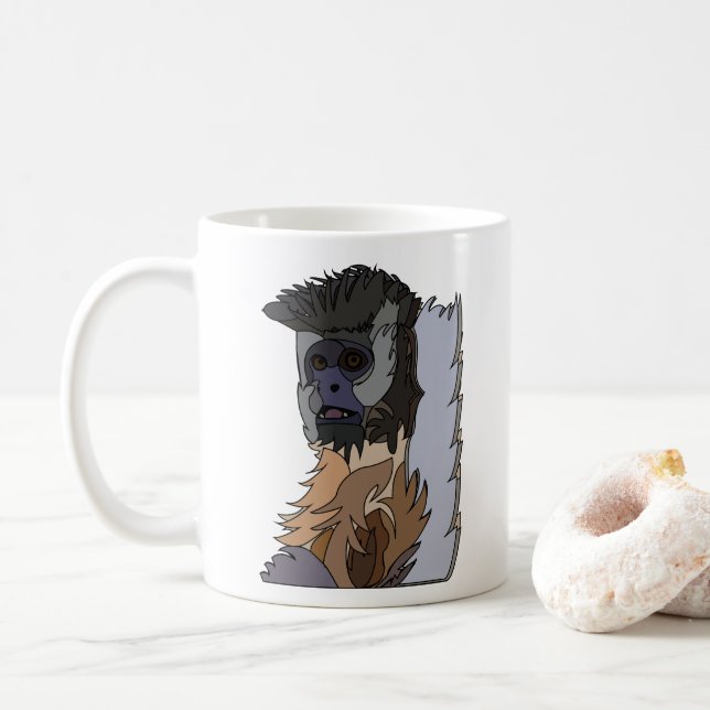 Caneca De Café Macaco Capuchin (Com Donut)