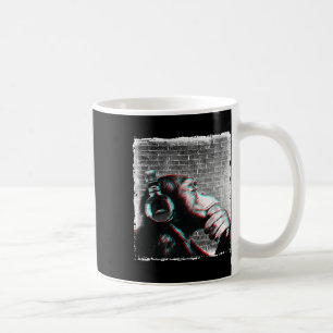 Caneca De Café Macaco Chimp Com Camisa De Fones de ouvido - Músic
