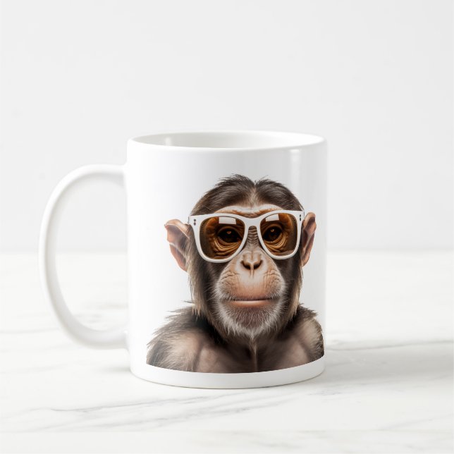 Caneca De Café macaco com óculos escuros (Esquerda)