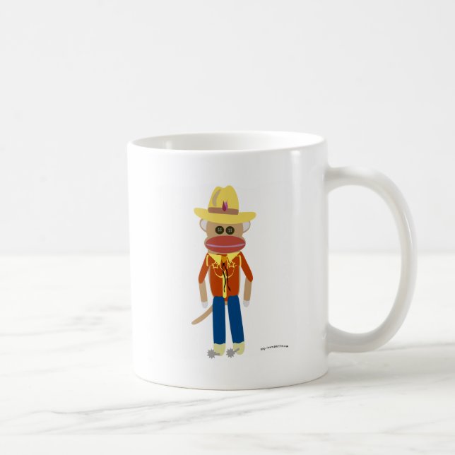 Caneca De Café Macaco da peúga do vaqueiro (Direita)