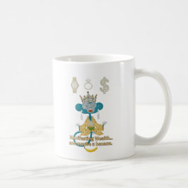 Caneca De Café Macaco de arte zen Manifestando Riqueza