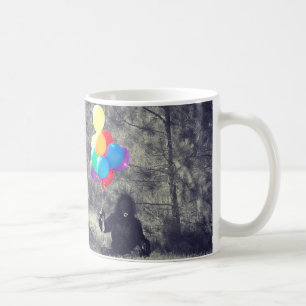 Caneca De Café macaco de balões de aniversário