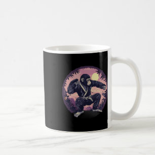 Caneca De Café Macaco de Caratê Natureza Lua Mma Kickboxing Amant