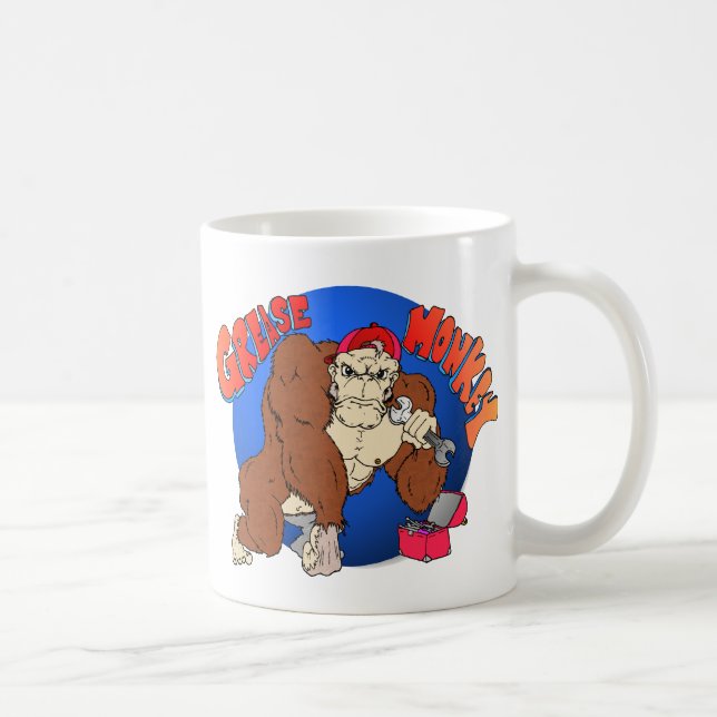 Caneca De Café Macaco de graxa (Direita)