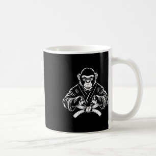 Caneca De Café Macaco de Karatê Desenhando Kickboxing Jiu-jitsu M