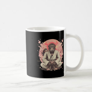 Caneca De Café Macaco de Karatê Jiu-jitsu Mma Artes Marciais Saku
