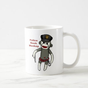 Caneca De Café Macaco de Meia Policial