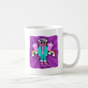 Caneca De Café Macaco de Meia Totalmente dos Anos Oitenta