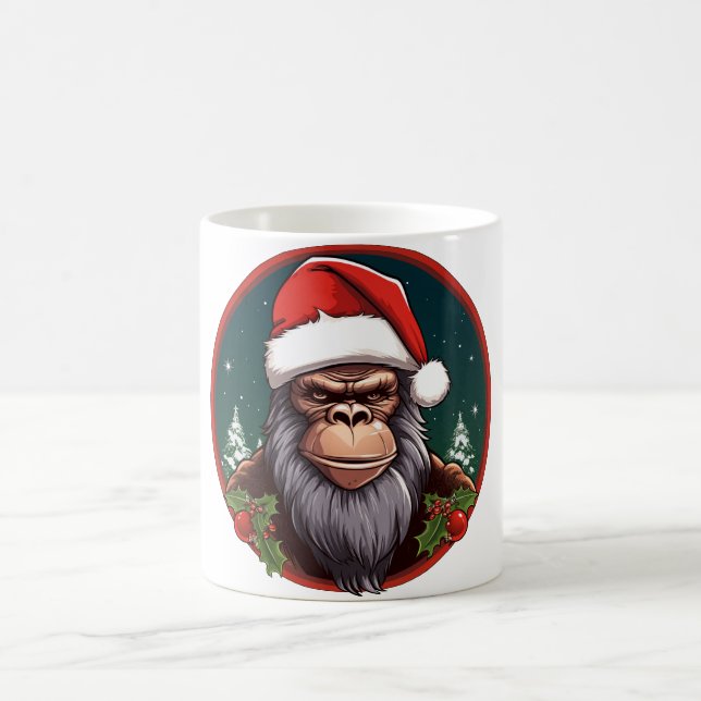 Caneca De Café macaco de natal (Centro)