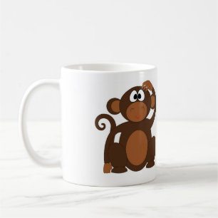 Caneca De Café Macaco engraçado