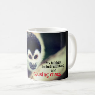 Caneca De Café Macaco esquilo na árvore