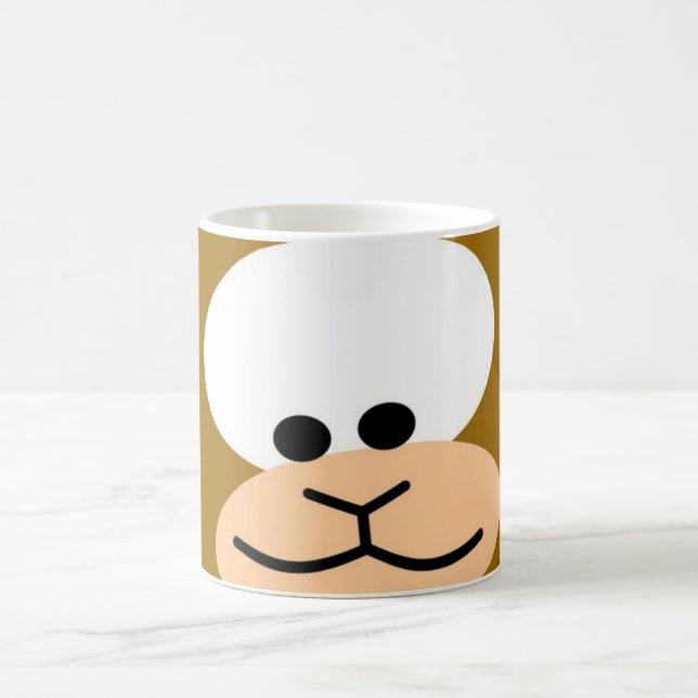 Caneca De Café Macaco feliz (Centro)
